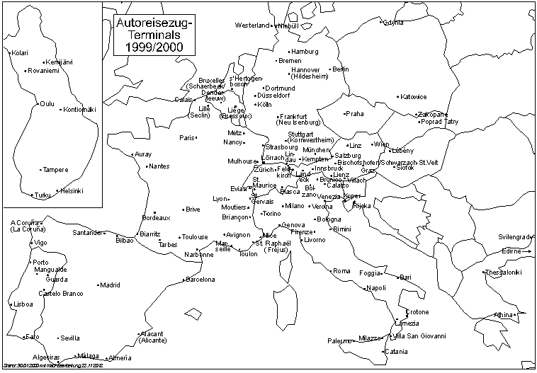 Europa-Übersichtskarte